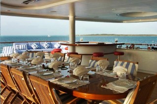 Motor Yacht Polar Star - Aft Deck Dining